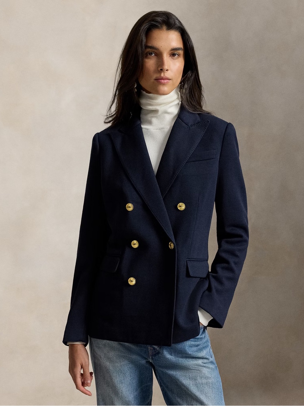 J Crew Double-Breasted Navy Blazer Jacket - Women's Tailored Coat